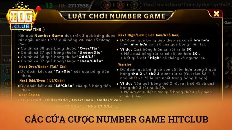 Number game hitclub – Xổ số siêu tốc và cách chinh phục con số may mắn 3 Tổng quan về luật chơi trò chơi number game Hitclub