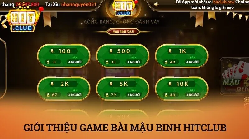Mậu binh hitclub – Đấu trường cân não và nghệ thuật sắp bài từ cao thủ 2 Giới thiệu tổng quan về tựa game mậu binh hitclub