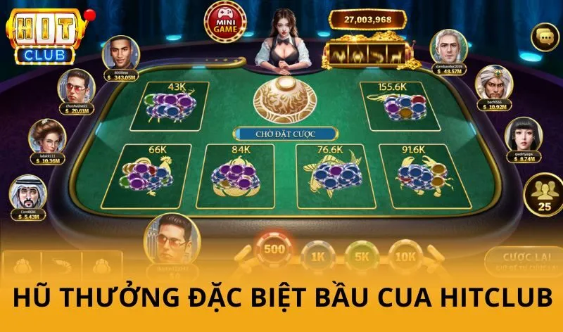 Hũ thưởng đặc biệt Bầu Cua HitClub