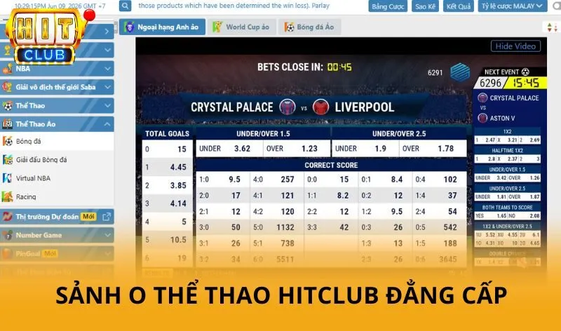Sảnh O thể thao HitClub – Không gian cá cược đẳng cấp