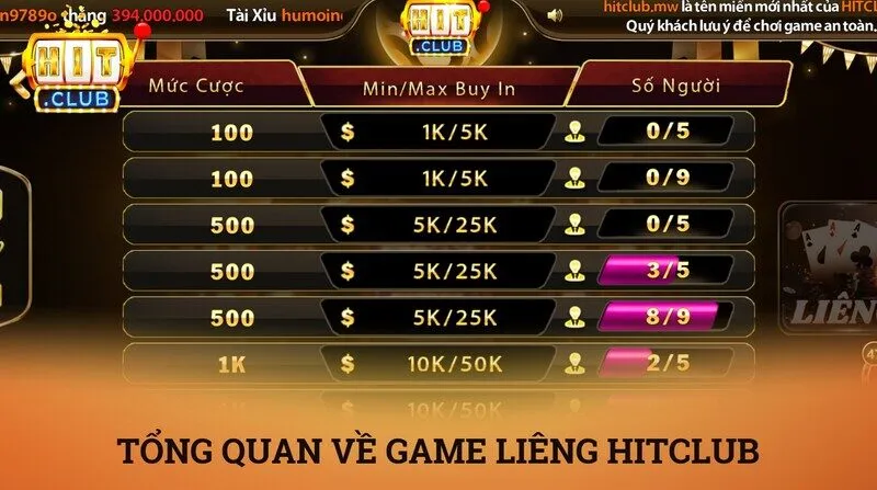 Tổng quan về tựa game liêng hitclub